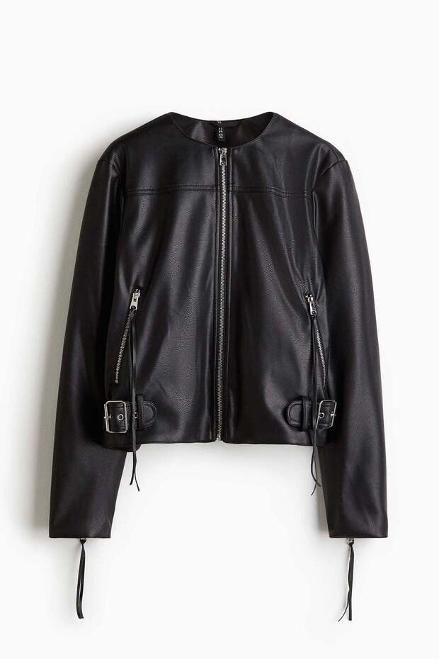 Coated biker jacket - 5