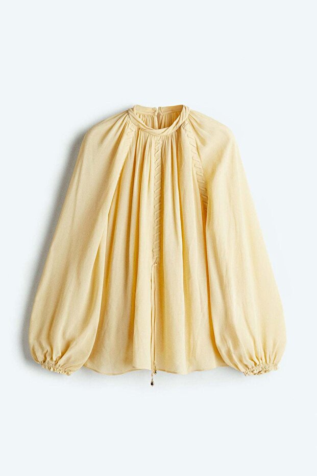 Oversized chiffon blouse - 6