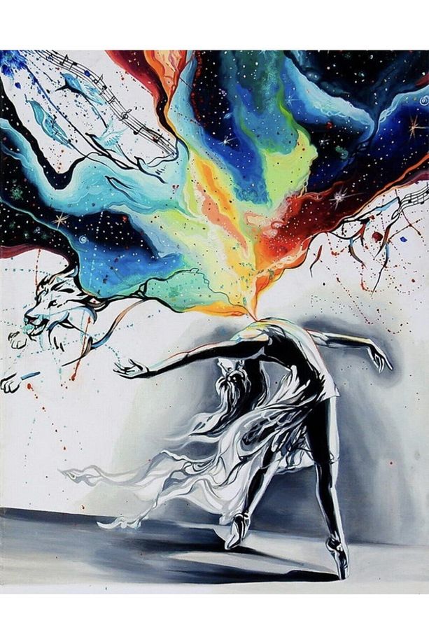 Sayılarla Boyama Hobi Seti Boyalar Ve Fırçalar Dahil 40x50cm "soyut Renklerin Dansı" - 4