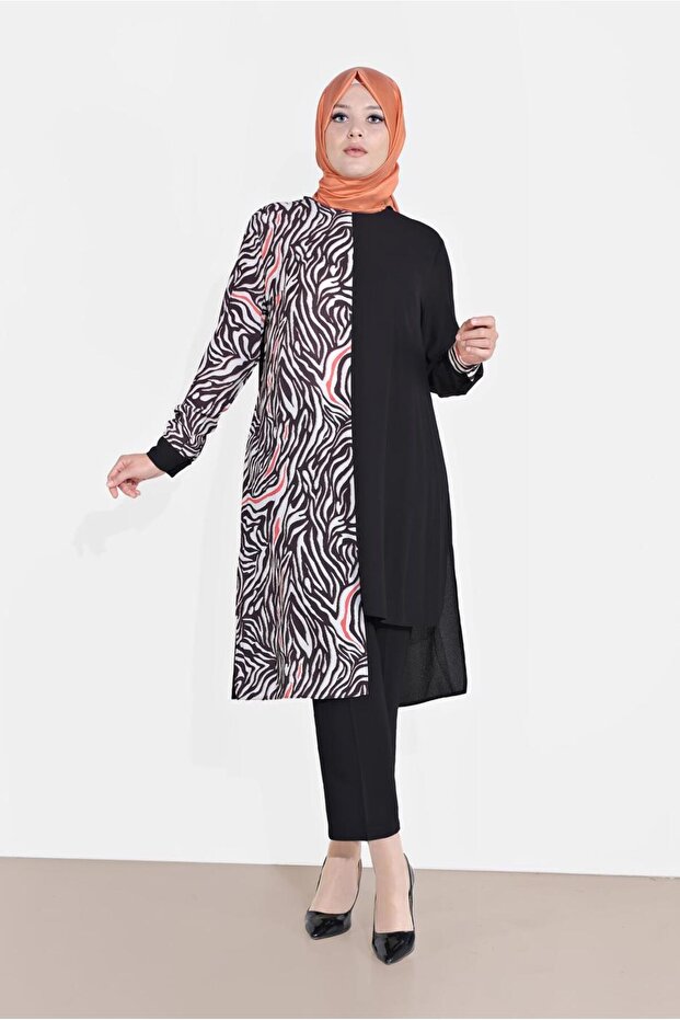 Patterned Tunic 2874 - Comfortable Fit - 2