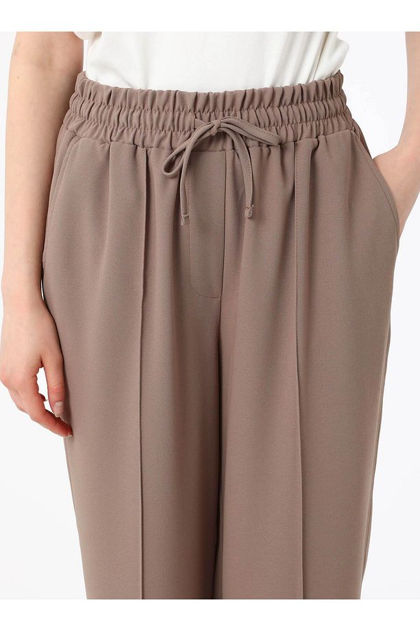 Basic Kalıp Önü Nervür Detaylı Krep Pantolon - Refka - 6