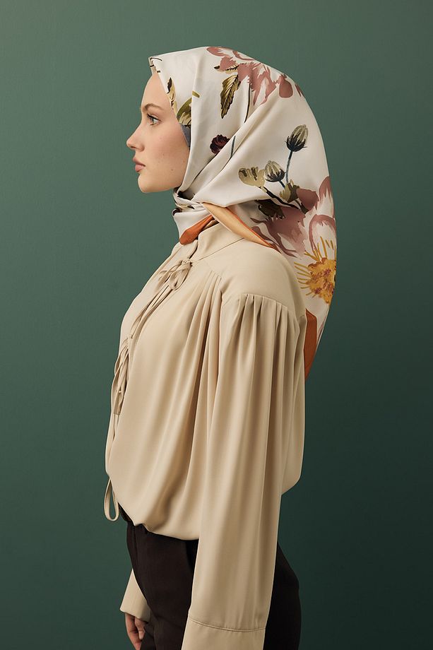 Twill İpek Eşarp Begonia - 4