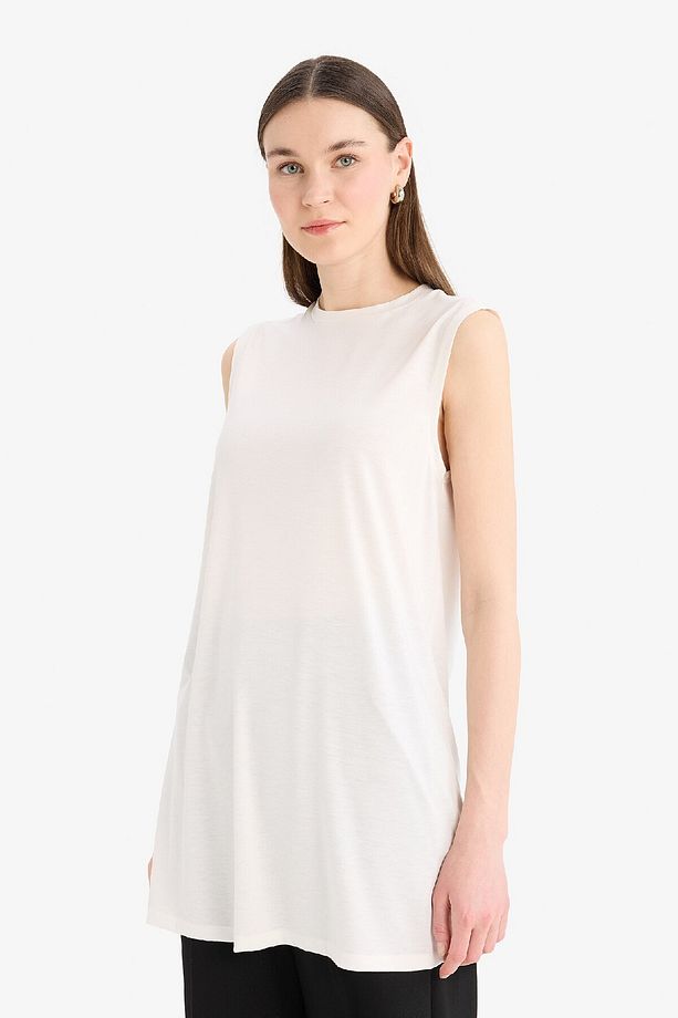 Regular Fit Bisiklet Yaka Kısa Kollu Tunik A8352AX25SP - 3