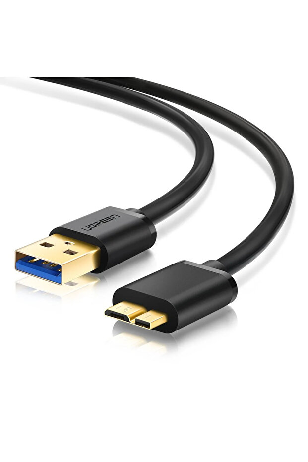كابل USB 3.0 من النوع A ذكر إلى Micro USB 3.0 ذكر، طوله 5 أمتار، لونه أسود