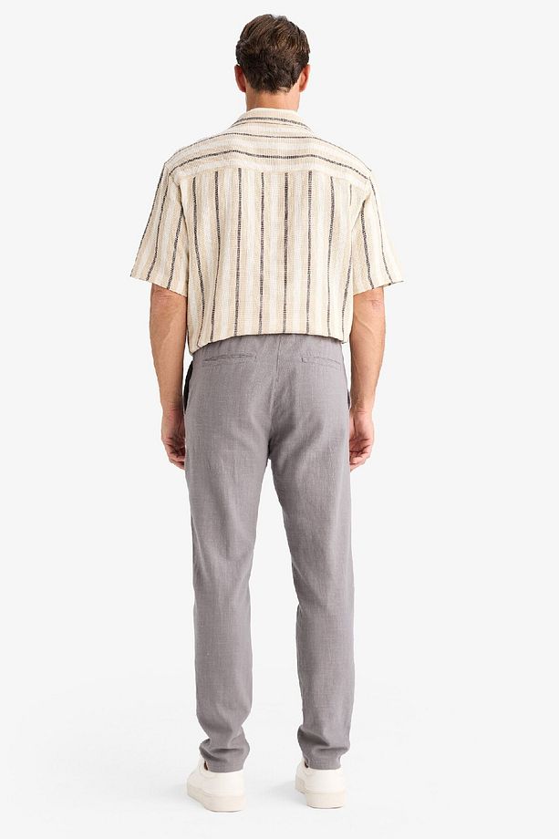 %100 Pamuk Regular Fit Normal Kesim Yazlık Dokuma Kanvas Jogger Pantolon D6260ax25sp - 6