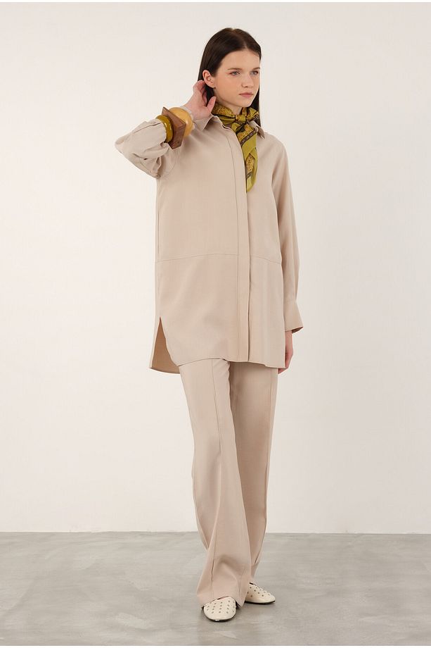 Modal Boru Paça Pantolon Soft Kaşmir - 1