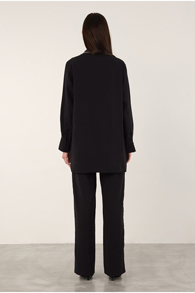 Modal Boru Paça Pantolon Siyah - 3