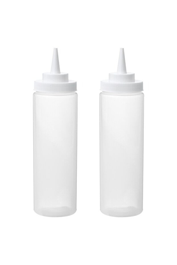 GRILLTIDER Squeeze Bottle – Transparent Plastic Sauce Dispenser (330 ml)