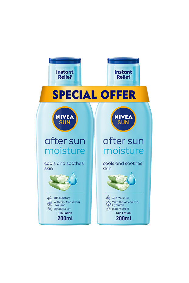 SUN After Sun Moisturizing Sun Lotion, Aloe Vera & Avocado Oil, 200ml, Pack of 2
