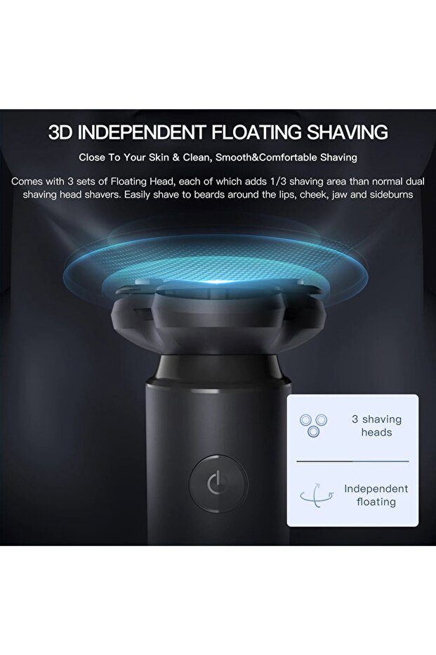 ماكينة حلاقة كهربائية محمولة مقاومة للماء للرجال - 6