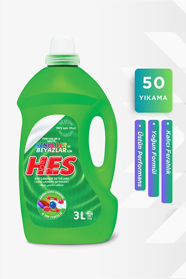 Sıvı Çamaşır Deterjanı Renkliler&Beyazlar 3 Lt - 2