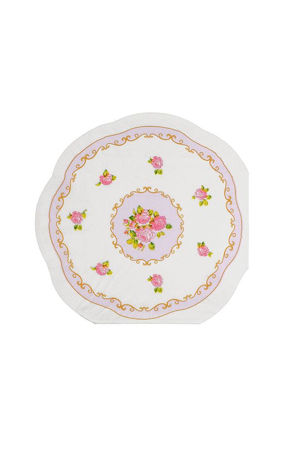 Pembe Çiçek Baskılı Kağıt Peçete 20'li - 5