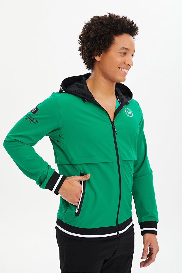 Erkek Yeşil Kapüşonlu Dokuma Eşofman Üstü 2008 - 8