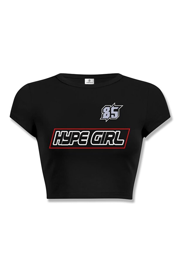 Women's Hype Girl Crop Black