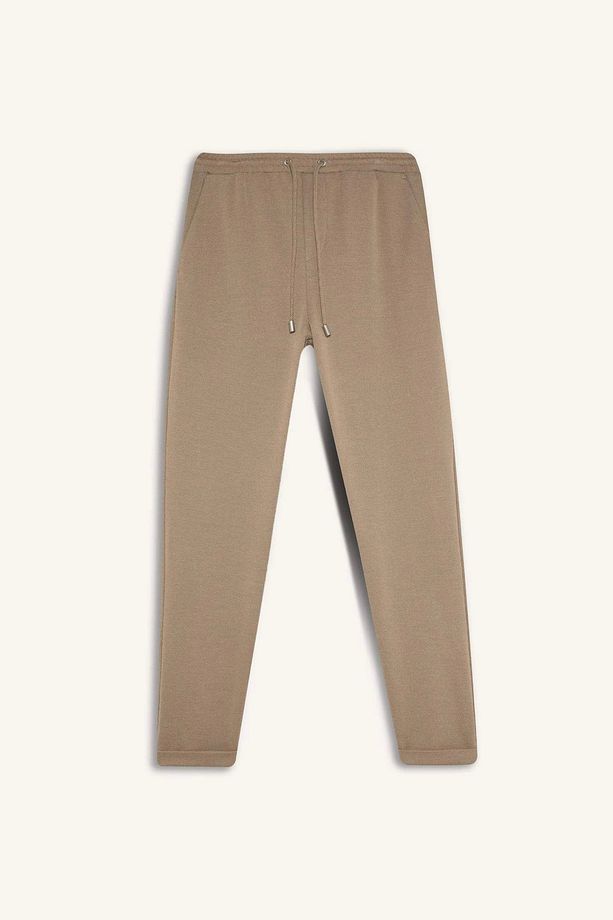 Y2651 Bej Jogger Duble Paça Yazlık Kumaş Pantolon - 7