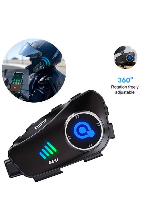 Q28 Kameralı Intercom Bluetooth Motor Kaskı Kulaklığı - 1
