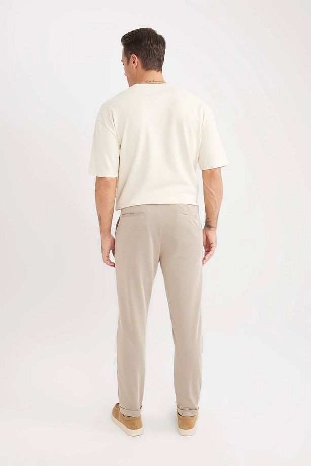 Y2651 Bej Jogger Duble Paça Yazlık Kumaş Pantolon - 6