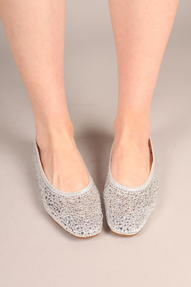 Sweetz Stone Printed Tulle Ballerina Silver