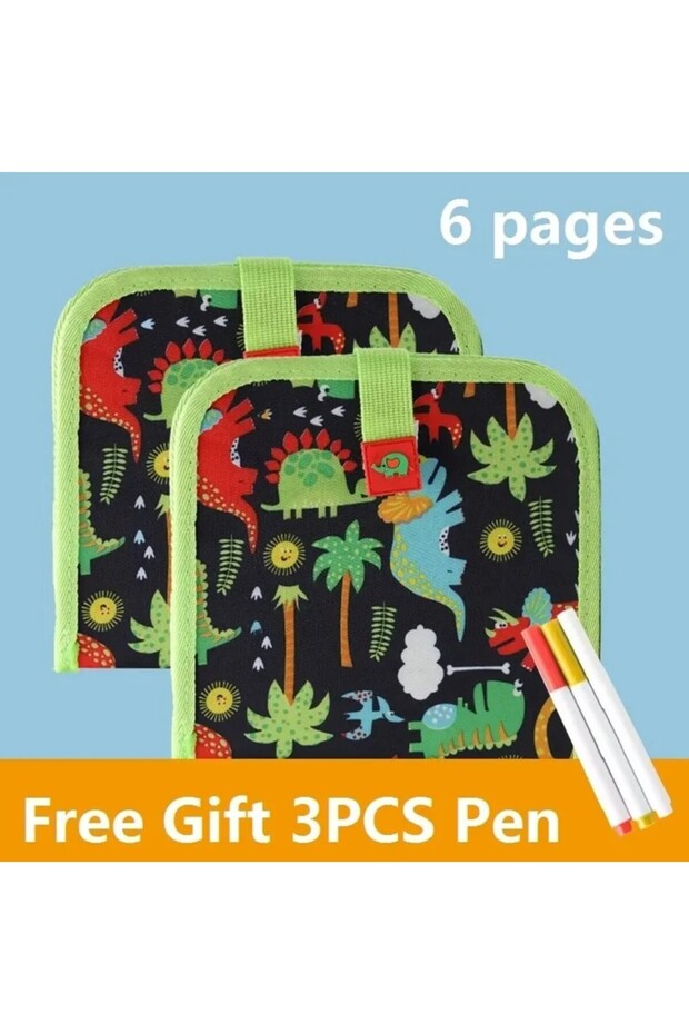 Reusable Doodle Book & Magic Blackboard Painting with Pens Kids Montessori