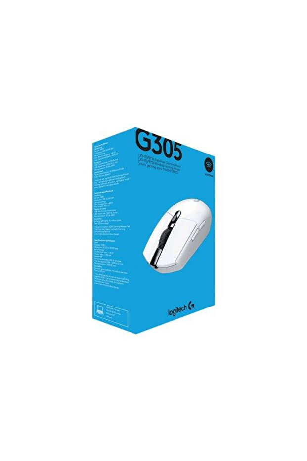 Logitech G305 Lightspeed Wireless Gaming Mouse - 6 Buttons - 12000 DPI - White - 5