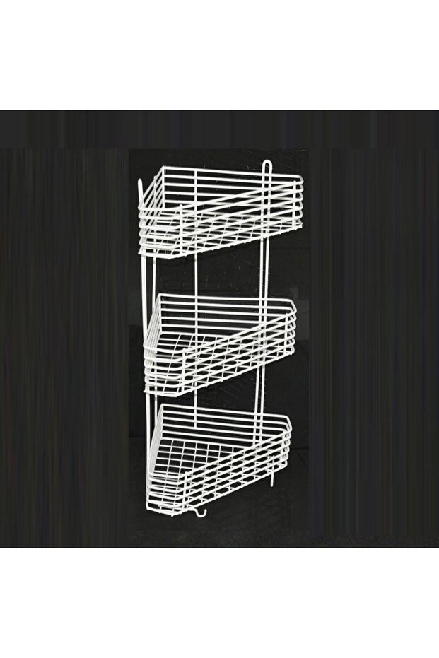 رف تخزين زاوية جداري متعدد الإستعمالات مكون من ثلاث طبقات - 1