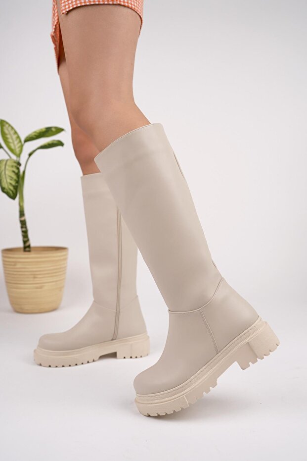 Bery Kadın Kalın Taban Çizme - 1