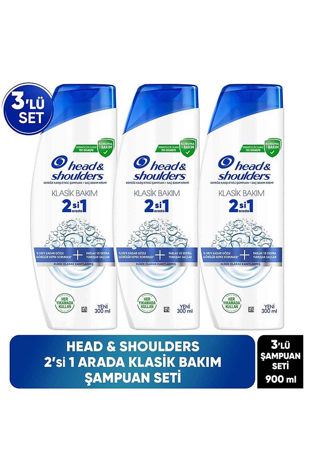 Klasik Bakım 2si1 Arada Şampuan 300 ml x3 Adet Adet - 1