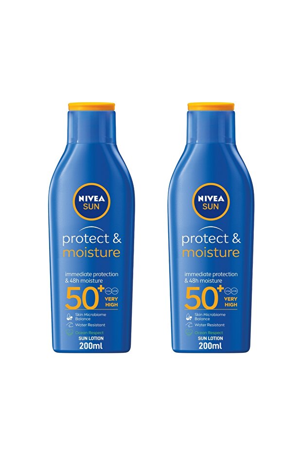 SUN Protect & Moisture Sun Lotion, UVA & UVB Protection, SPF 50+, 200ml, Pack of 2