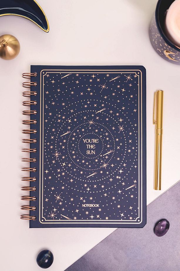 Bullet Journal Edition A5 15x21 cm Spiralli Noktalı Tarihsiz Not Defteri Yıldızlar - 1