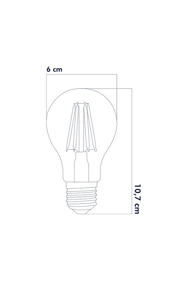 3 Renkli Led Filament Rustik Ampul 6W E27 A60 ERD-261 - 3