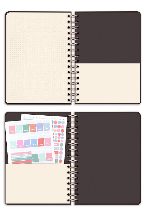 Bullet Journal Edition A5 15x21 cm Spiralli Noktalı Tarihsiz Not Defteri Kelebek - 8
