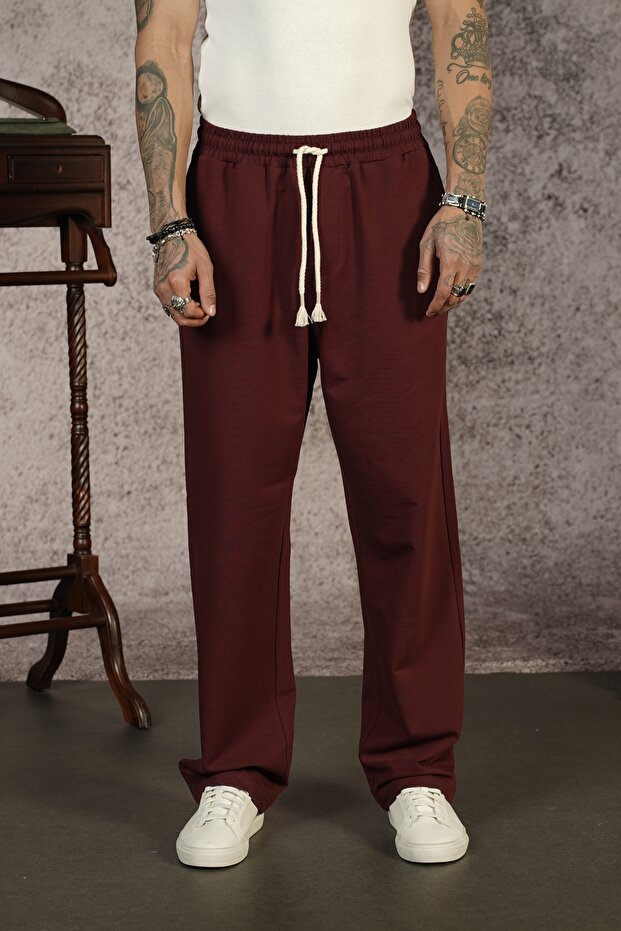 Trend Us Baggy Fit with Elastic Waist and Drawcord 2 Thread Fabric Men Pants