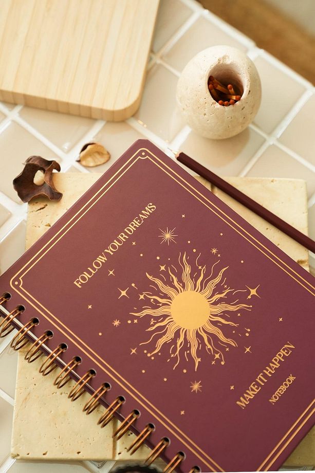 Bullet Journal Edition A5 15x21 cm Spiralli Noktalı Tarihsiz Not Defteri Güneş - 5