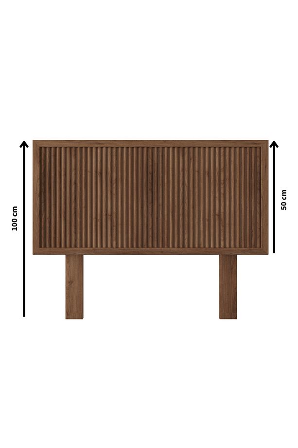 Ebruli Model Ceviz Renk Ahşap Tek Başlık ( DİKEY ) - 2