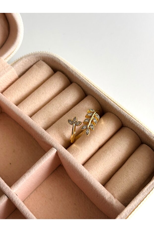 حلقة منقوشة على شكل ورقة شجر - 5