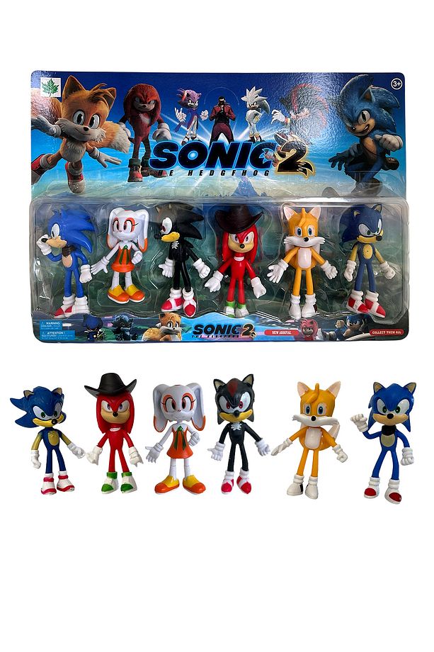 Sonic Knuckles Tails Tavşan Cream Shadow Gölge Kirpi Sonik Oyuncak Karakter Seti 11 Cm - 1