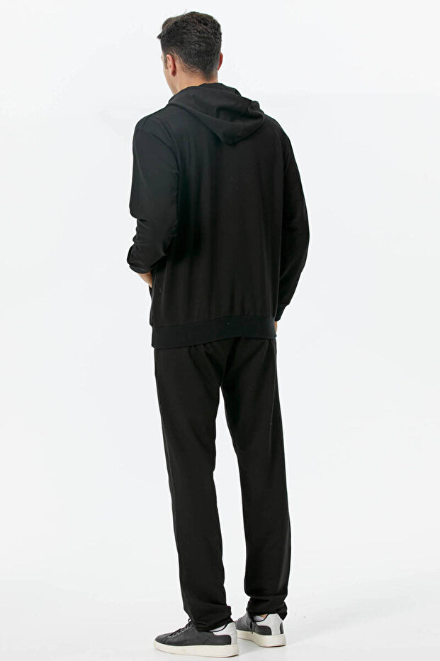 بدلة رياضية مطبوعة - رمادي وأسود - 4