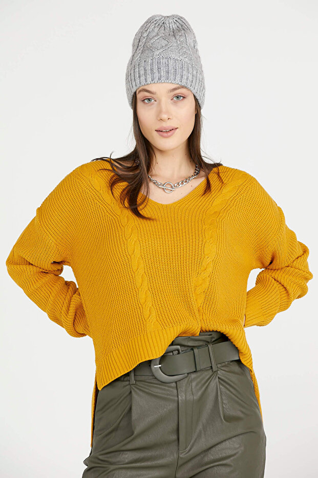 Örme Bere - Açık Gri - 2