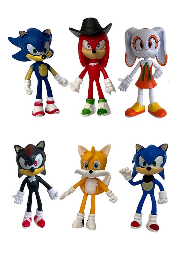 Sonic Knuckles Tails Tavşan Cream Shadow Gölge Kirpi Sonik Oyuncak Karakter Seti 11 Cm - 3