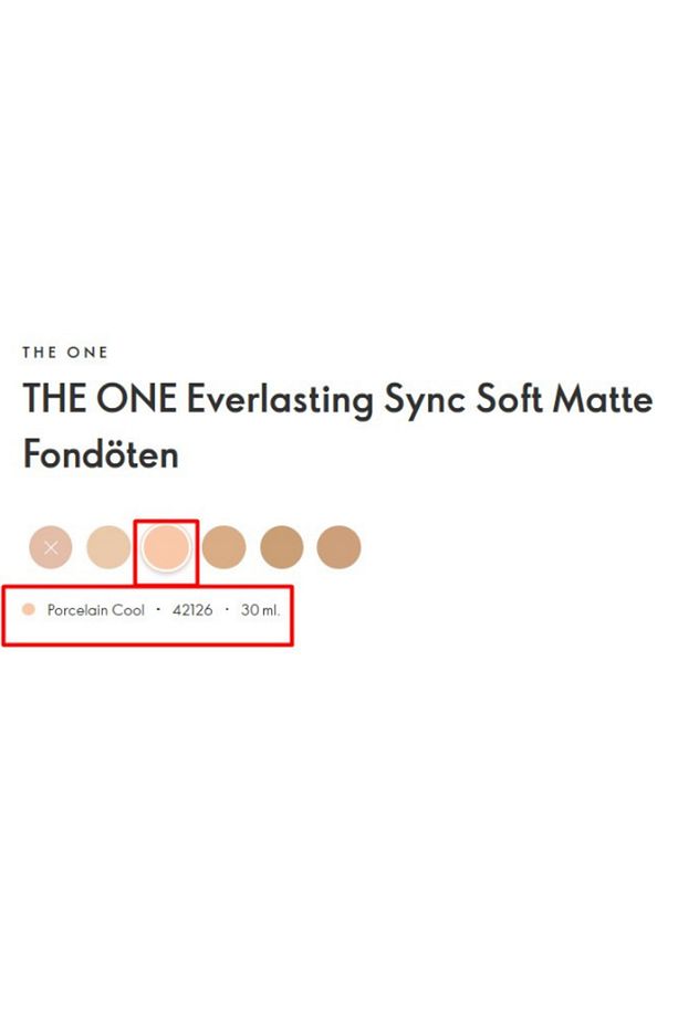 The One Everlasting Sync Soft Matte Fondöten Porcelain Cool 10 Spf ,30 ml 42126 - 3