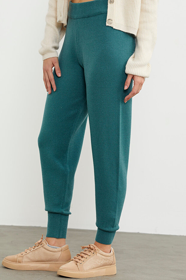 Jogger Triko Pantolon - Yeşil - 5