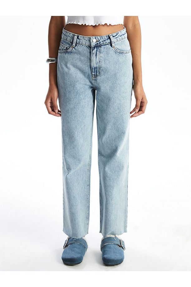 Straight Fit Kadın Jean Pantolon - 2