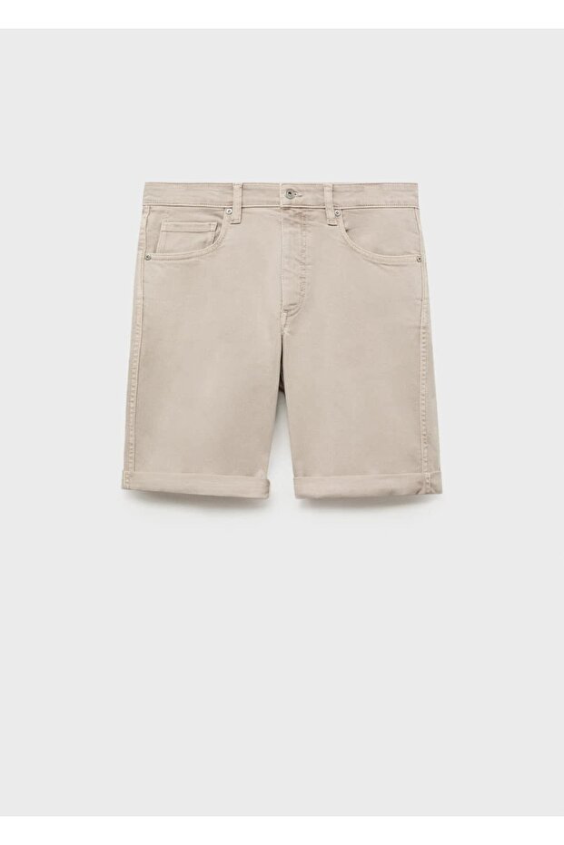 Bermude din bumbac slim - 3