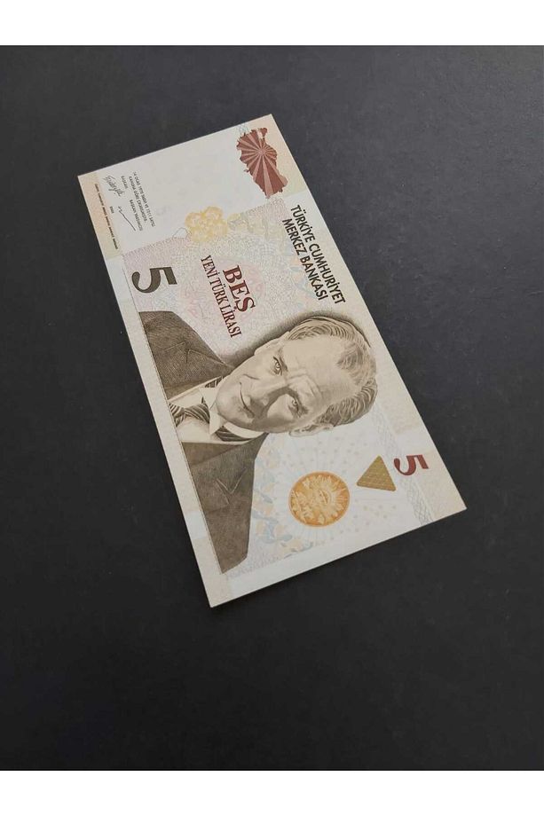 3996367e441b5d1d04 8.emisyon 5 ytl ÇİL Radar nadir Eski tc kağıt para 5YTL - 5