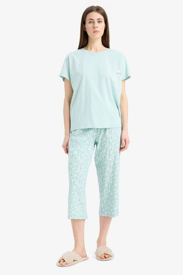 Pijama Takımı Kısa Kollu Üst Esnek Belli Kapri Altı-fall In Love E0263ax25sp - 1