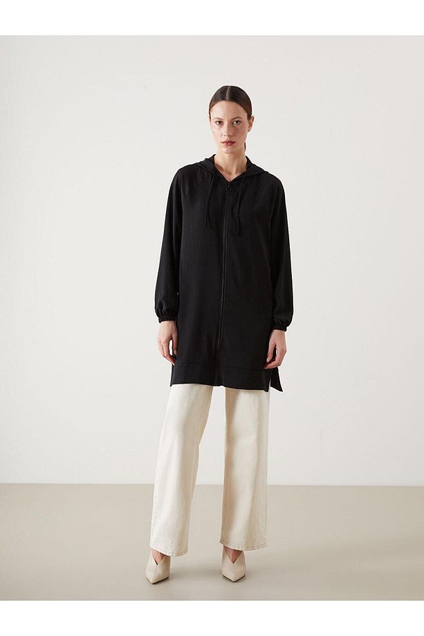 LCW Modest  Kapüşonlu Oversize Kadın Tunik - 6