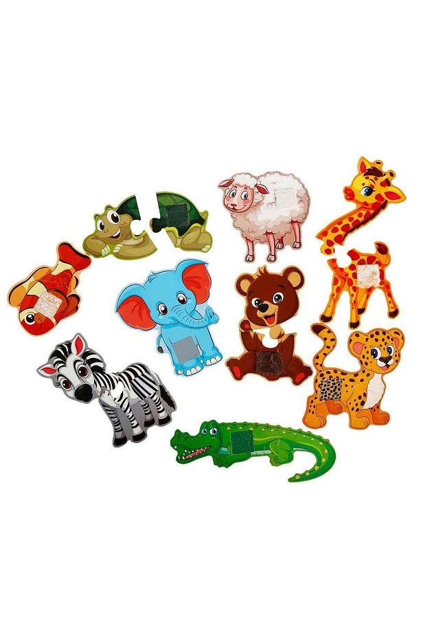 18 Parça Puzzle: Hayvanlara Dokun - 2