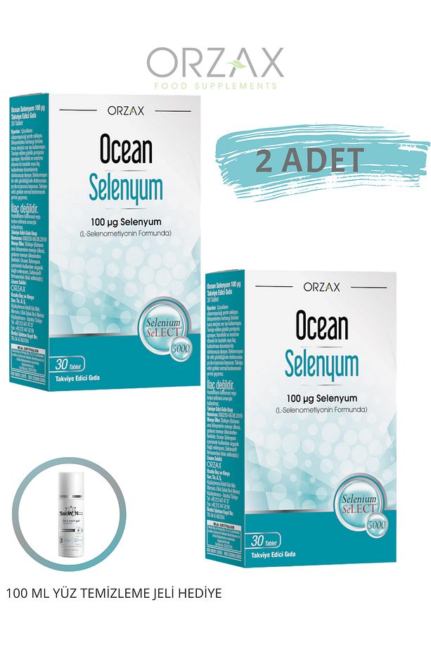 SELENYUM 100 MCG 30 TABLET (2 ADET ) & 100 ML YÜZ TEMİZLEME JELİ - 1