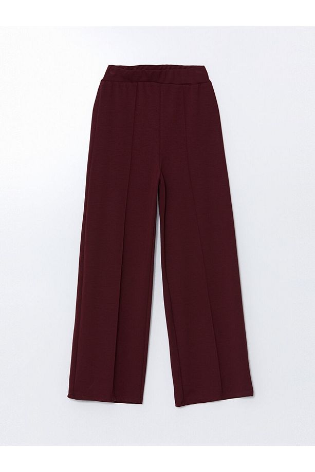 LCW Modest Beli Lastikli Geniş Paça Kadın Eşofman Altı - 5