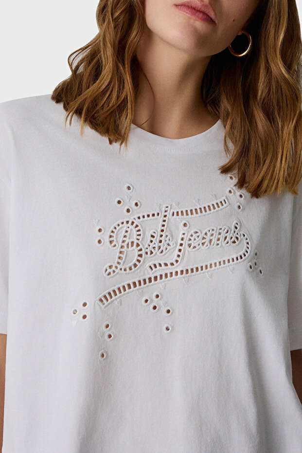 Ajurlu % 100 Pamuk Regular Fit Bisiklet Yaka Bluz BLUZ 053 - 5